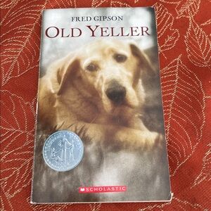 Scholastic Old Yeller Book with Red and Gray Cover
